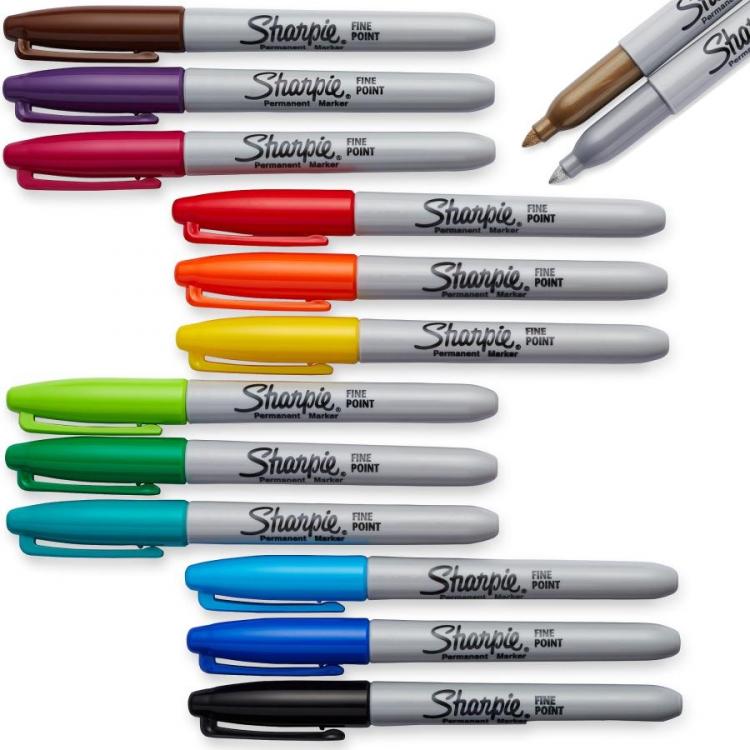 Sharpie Permanent Marker, Metallic Colors, Fine - 2 permanent markers